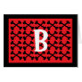 Red & Black Crossbones Greeting Cards