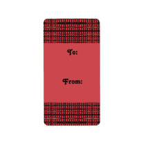 red black Gift tags
