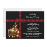 Red & Black Holiday Cocktail Party Invitations