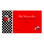 Red & Black Ladybugs Mommy Calling Card Business Cards