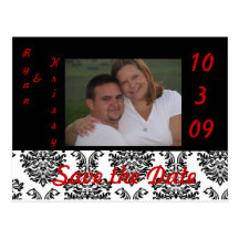 Red, Black n White Post Card