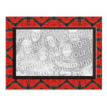 red black photoframe postcard