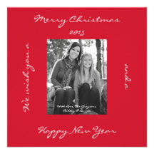Red, Black, Pink Swirls Personalized Announcement