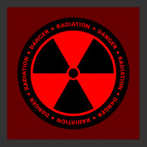 Red & Black Radiation Warning Poster posters