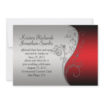 Red Black Silver Flower Post Wedding Celebration