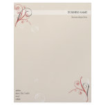 Red Black White Spirals letterhead