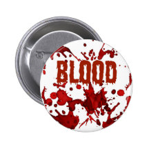 RED Blood Halloween Print Pins