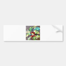 Red Bloom Bumper Stickers
