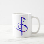 Red & Blue Brushstroke Treble Clef Coffee Mug