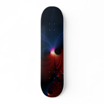 Red Blue Cells Fractal Art Skate Board