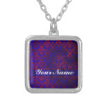 Red & blue damask swirl jewelry