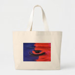 RED BLUE DIGITAL RAINDROP WATER RIPPLE LAVA OCEAN CANVAS BAGS