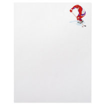 Red Blue Ice Hockey Player