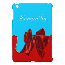 Red blue name gem bow