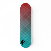 red blue plaid skate decks