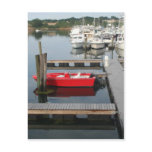 Red boat at Gloucester Post Cards
