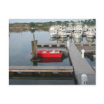 Red boat at Gloucester Postcards