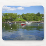 Red Boat on Glassy Water Mouse Pads