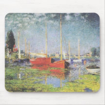 Red Boats at Argenteuil Mousepads