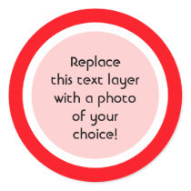 Red Border With White Trim - Custom Stickers