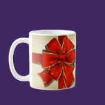 Red Bow Christmas Mug mugs
