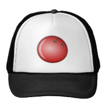 Red Bowling Ball Mesh Hat