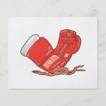 red boxing gloves vector flyer design