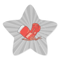 red boxing gloves vector stickers