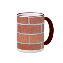 Red brick china mug