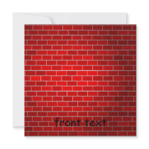 Red Brick w/Spotlight Background Custom Invite