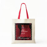 RED Bridesmaid Dresses Cotton Tote Bag
