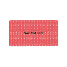 Red bubble pattern personalized address labels