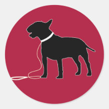 Red bull terrier sticker