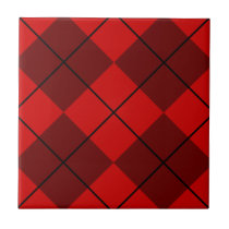 Red & Burgundy Argyle tiles