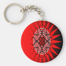 Red Burst Key Chain