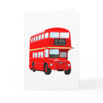 Red Bus Greeting Cards