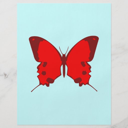 Red Butterfly Personalized Flyer