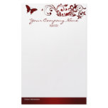 Red Butterfly Stationery Design
