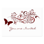 Red Butterfly Wedding Invitation business cards