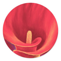 Red Cala Lily Tropical Flower Art - Multi