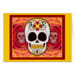 Red Calaveras Card