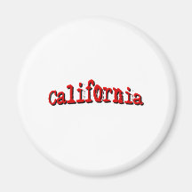 Red California Magnets