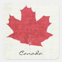 red canadian maple leaf sticker