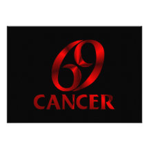 Red Cancer Horoscope Symbol Cards