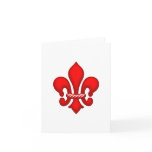 Red Candy Holiday Fleur de lis Cards
