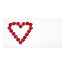 Red candy's heart photo cards