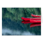 Red Canoes Greeting Cards