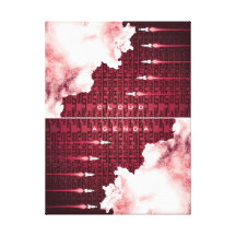 Red Canvas-Cloud Agenda Rocket2 Gallery Wrap Canvas