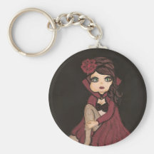 Red Cape Quantum Cutie Girl Key Chain