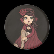 Red Cape Quantum Cutie Girl Magnet